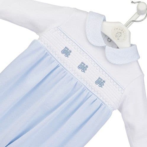 Dandelion Train Smocked Sleepsuit  2438