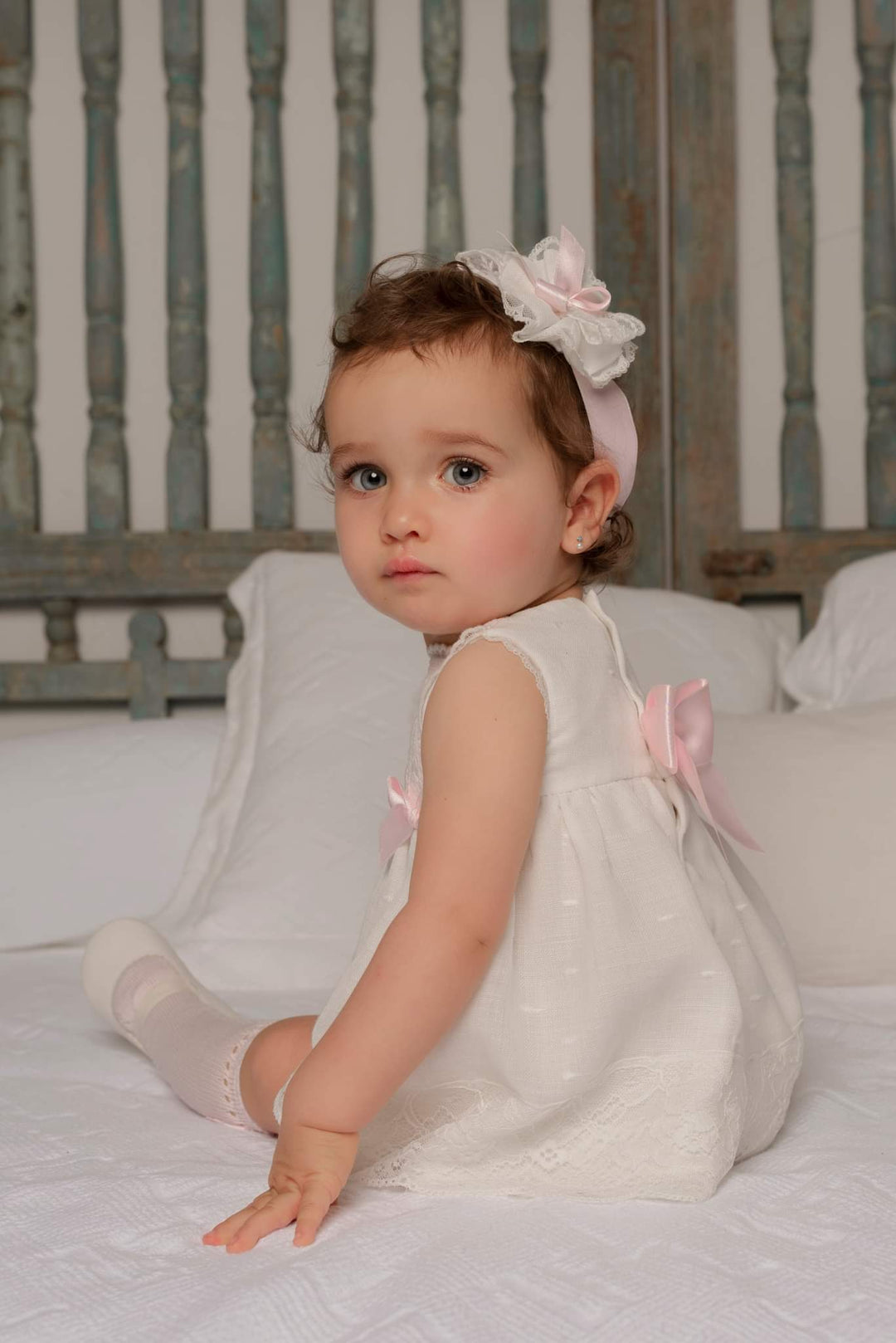 Beautiful Miranda Dress, Pants & Bonnet Set - 0020 VBG