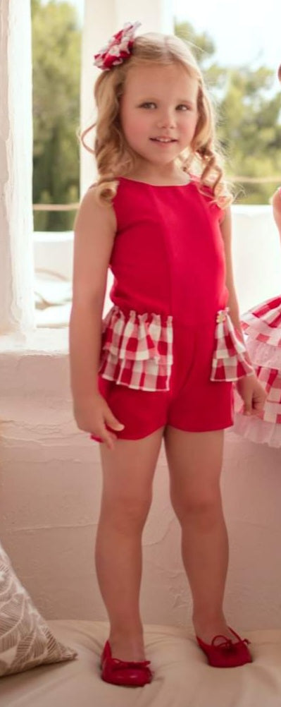 Miranda Red & White Hair Clip - 1616 - Matches - 617/M