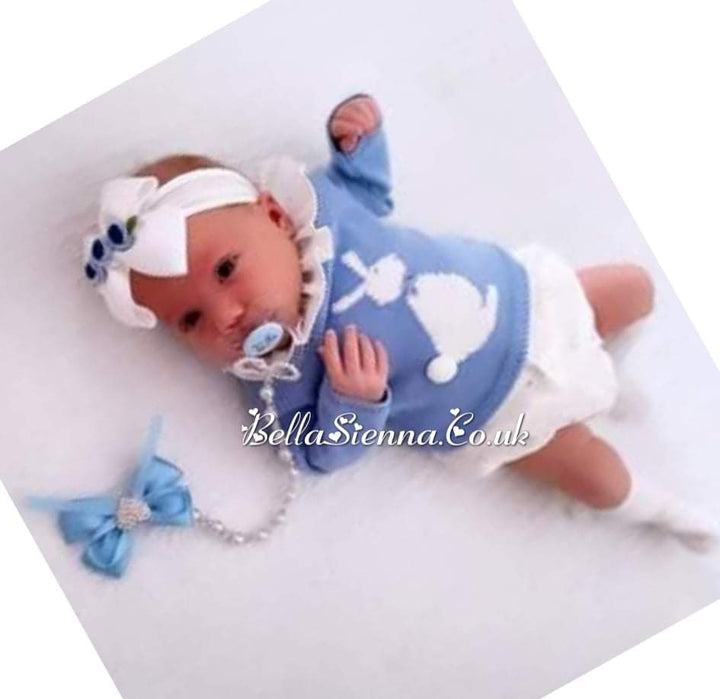 Granlei Blue Knitted Bunny Rabbit Jumper & JamPants Set - 2-1156