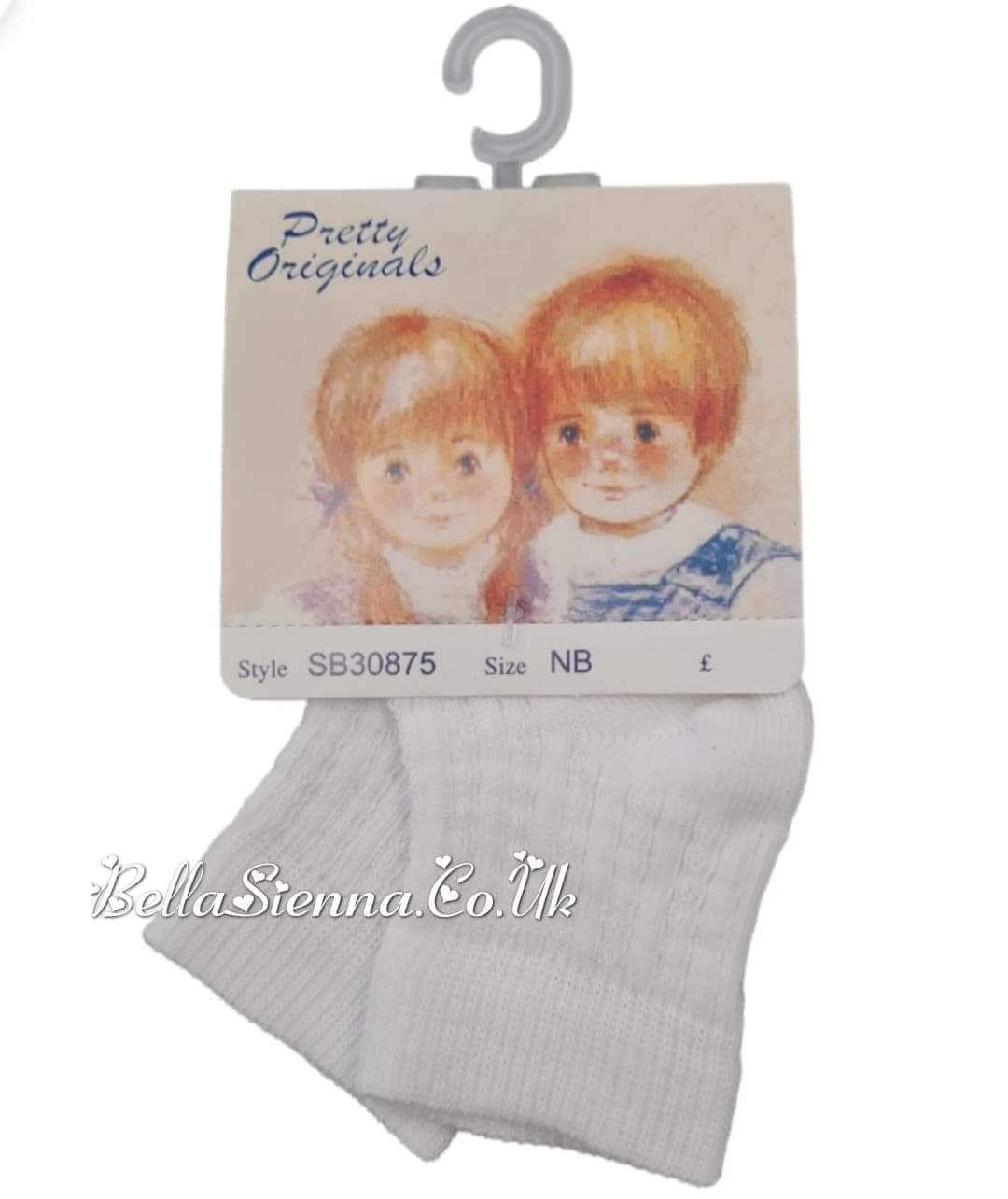 Pretty Originals White Ankle Socks - SB30875