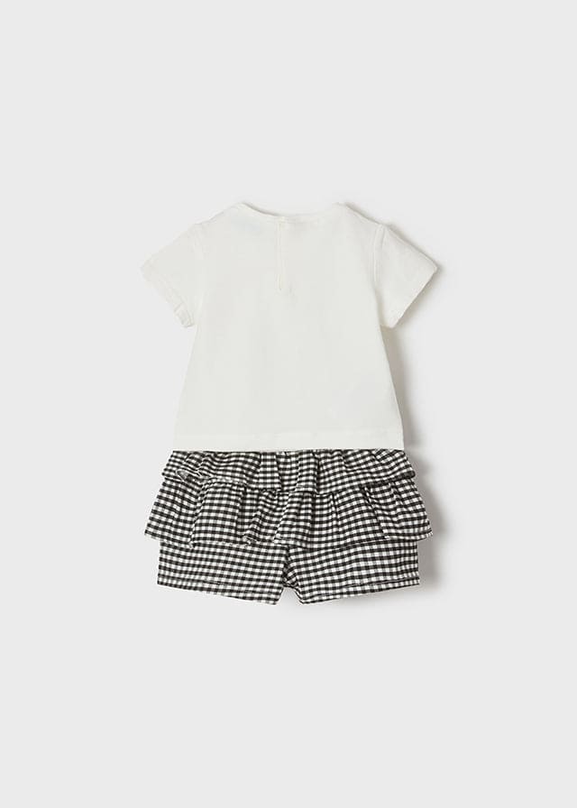 Mayoral Gingham Short Set - 1247 - Summer  - Black