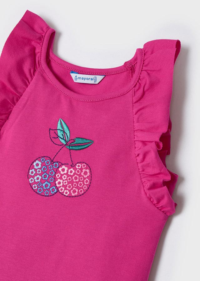 Mayoral floral print short set - 3286 - Summer - Magenta