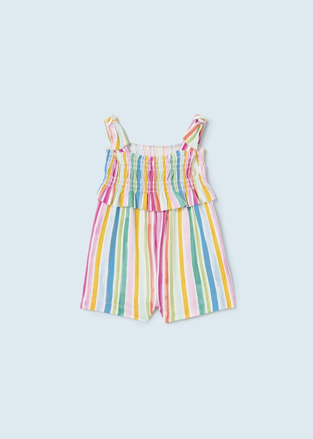 Mayoral Multi-Coloured Stripe Baby Girls Playsuit -1896