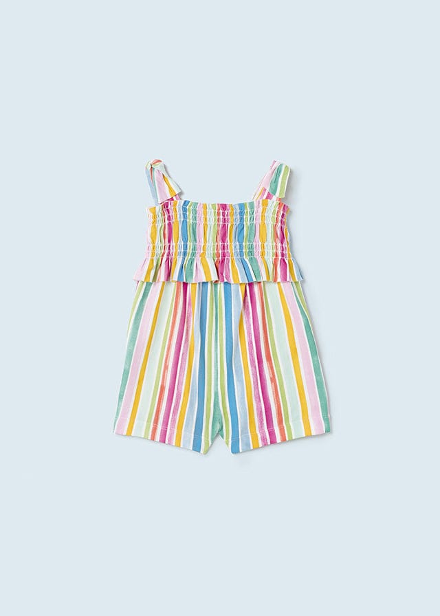 Mayoral Multi-Coloured Stripe Baby Girls Playsuit -1896