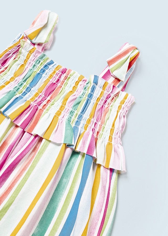 Mayoral Multi-Coloured Stripe Baby Girls Playsuit -1896