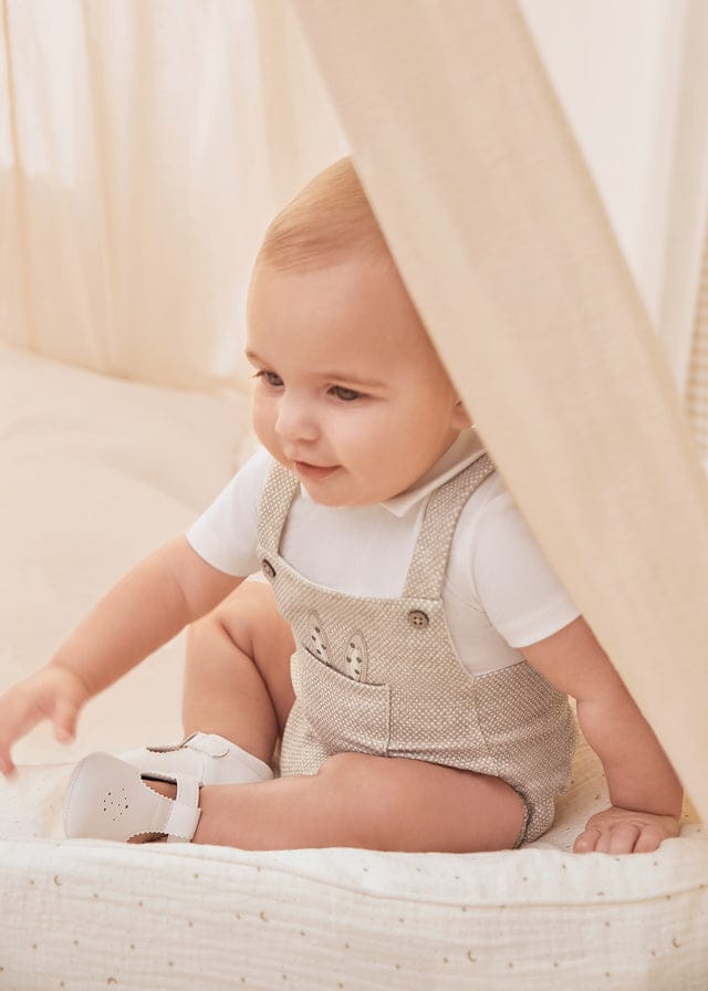 Mayoral Sustainable cotton romper with hat for newborn boy - 1614