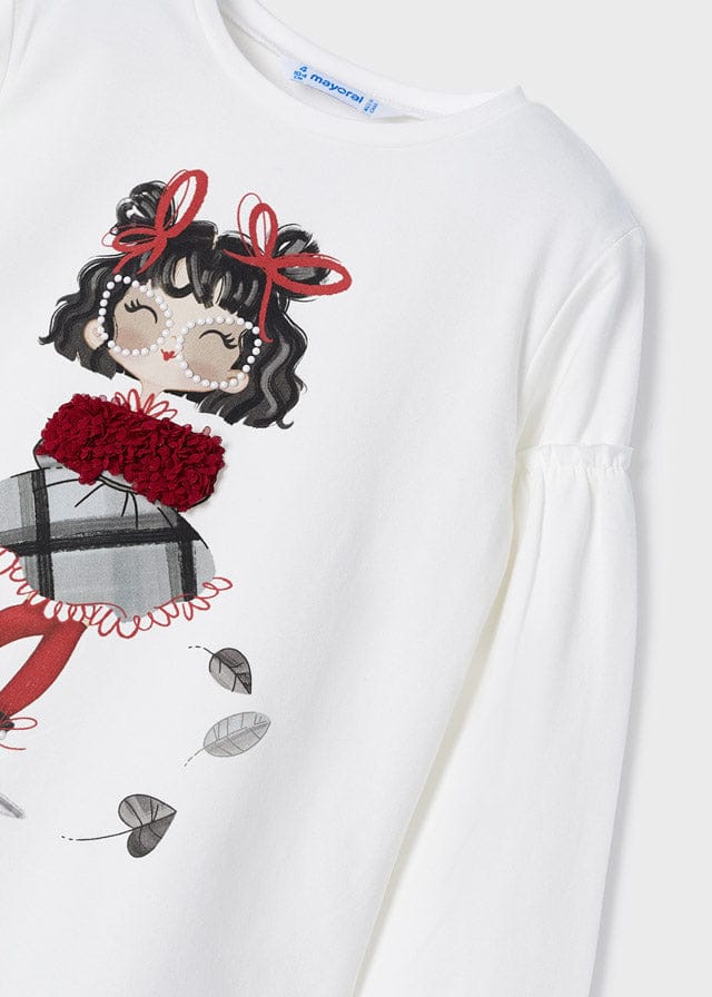 Mayoral Velvet leggings and top set girl 4765 Red