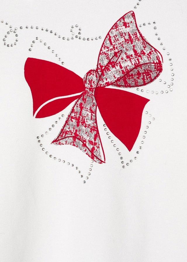 Mayoral Wool skirt and top set for girl 4941 Red