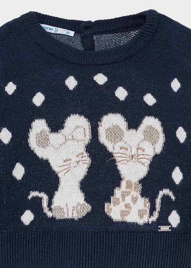 Mayoral Woven leggings and top set for baby girl 2720 Navy