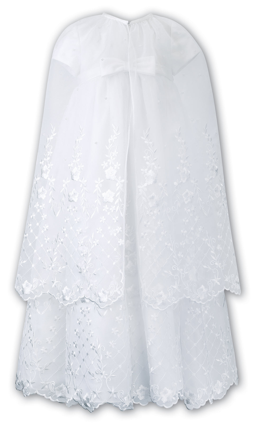 Sarah Louise White Christening Robe Gown, Cape & Bonnet - 001073XS