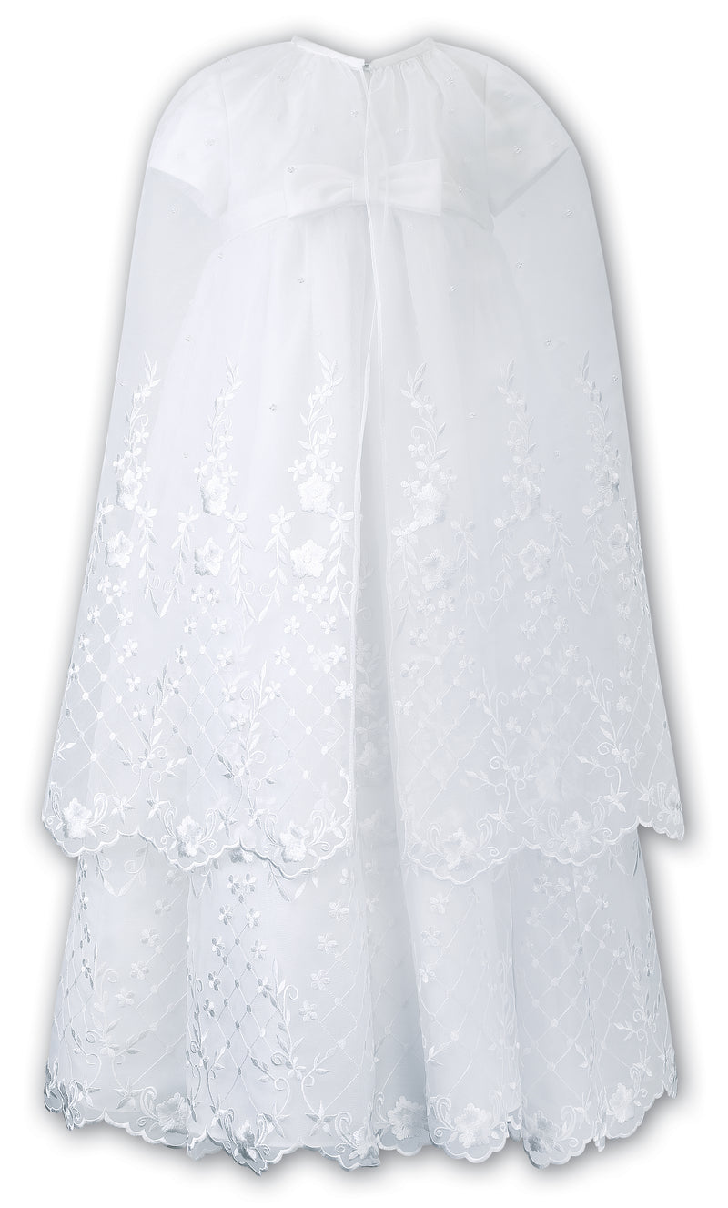 Sarah Louise White Christening Robe Gown, Cape & Bonnet - 001073XS