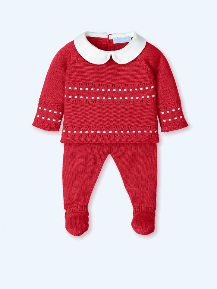 Mac ilusion Baby Boys Two Piece Knitted Set - 0010 - Rojo - Red
