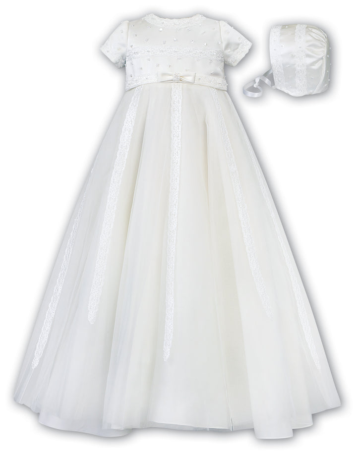 Sarah Louise Beautiful Baby Girls Ivory Christening Gown 001149