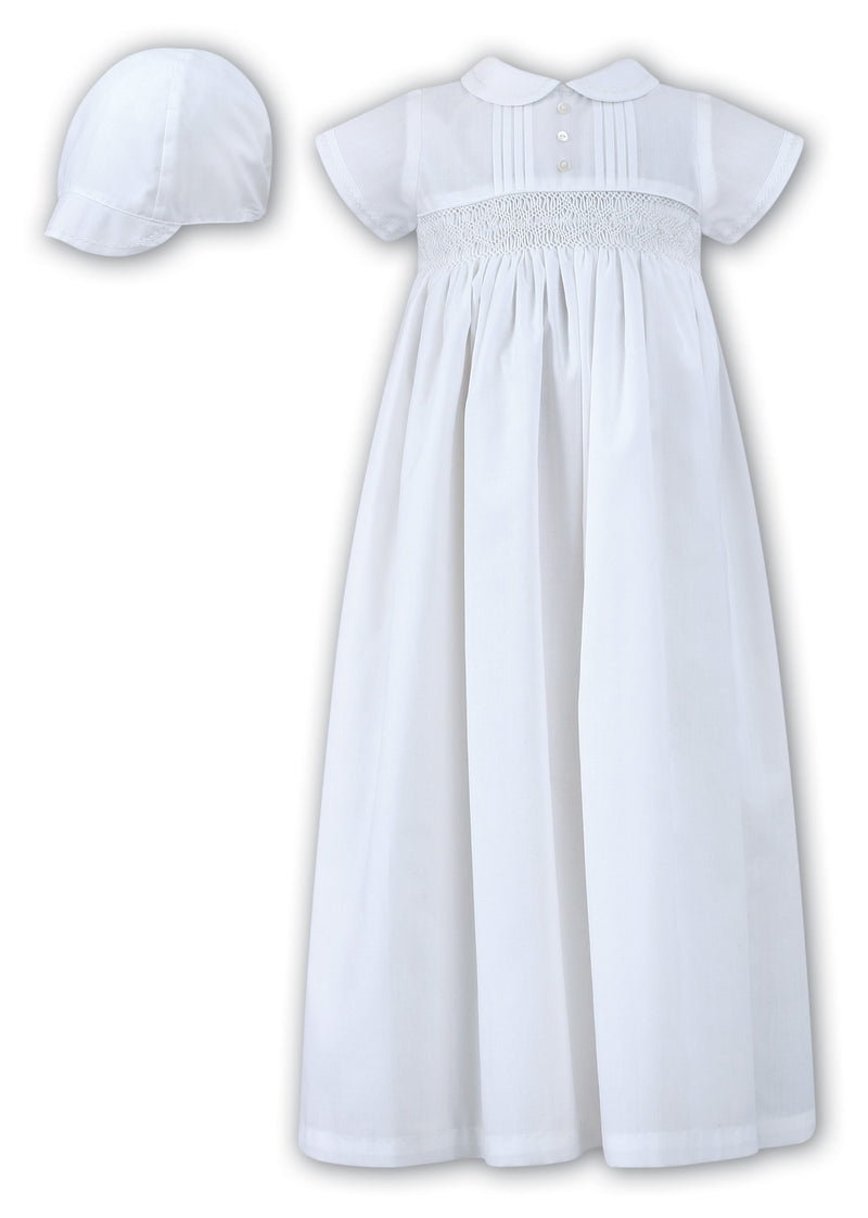 Sarah Louise Beautiful Baby Boys Christening Robe & Cap 001178