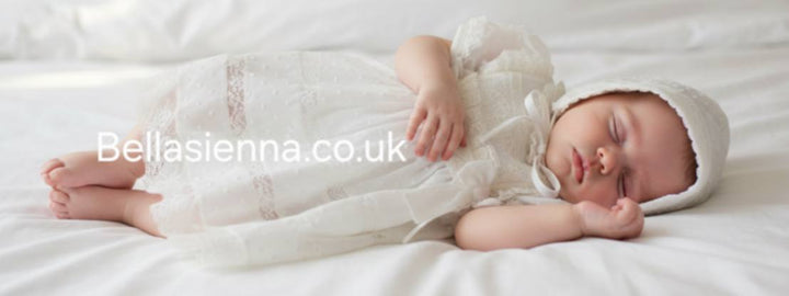 Sarah Louise White Ceremonial Dress & Matching Bonnet - 001189