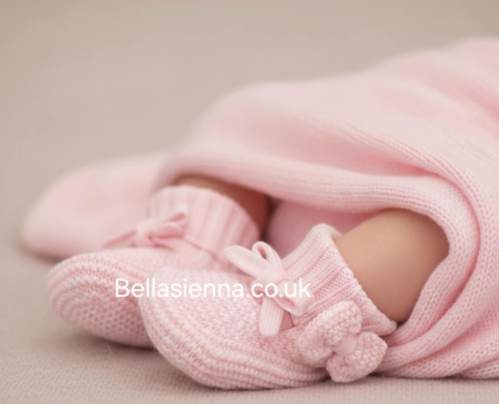 Sarah Louise Pink Knitted Booties - 004406UP