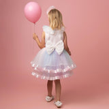 Caramelo Kids Rainbow Tulle Diamanté Party Dress - C0321147