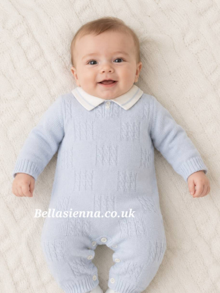 Sarah Louise Boys Knitted Romper - 008037