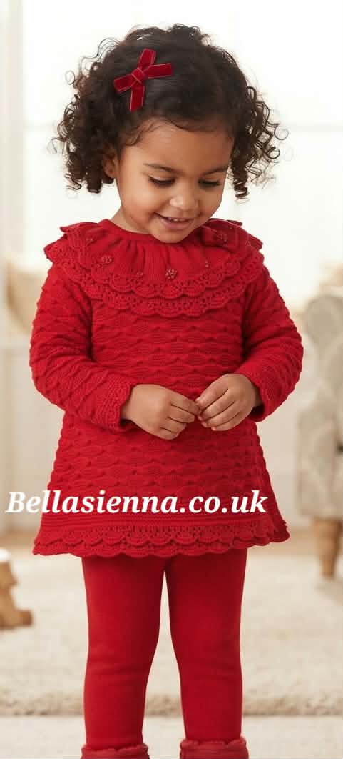 Sarah Louise Red Knitted Two Piece Set - 008190