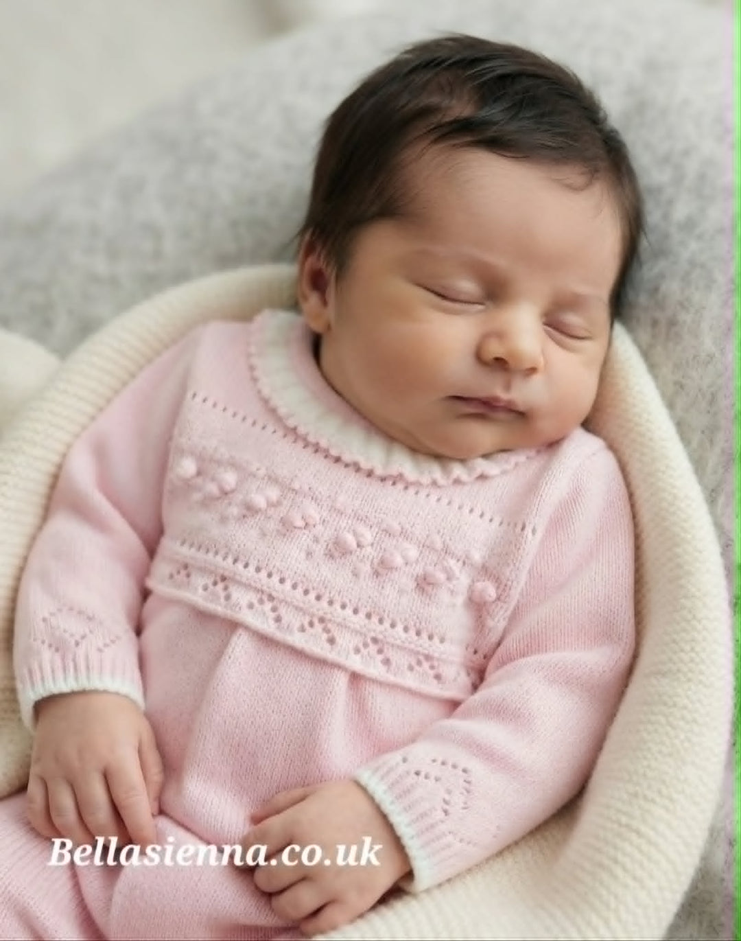 Sarah Louise Pink Knitted Winter Romper - 008227