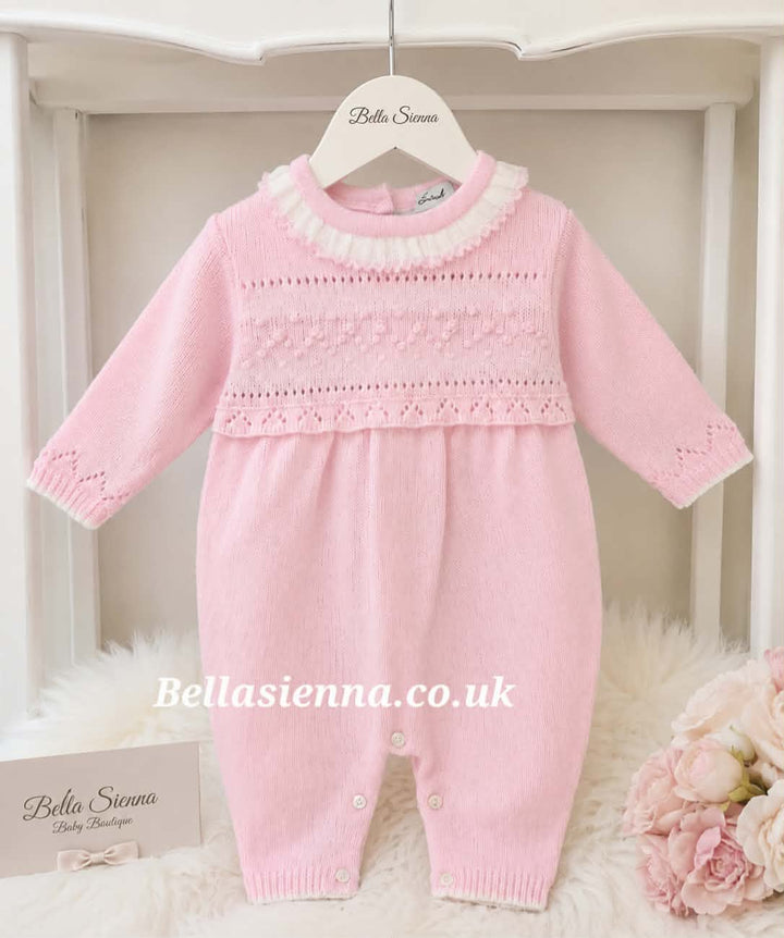 Sarah Louise Pink Knitted Winter Romper - 008227
