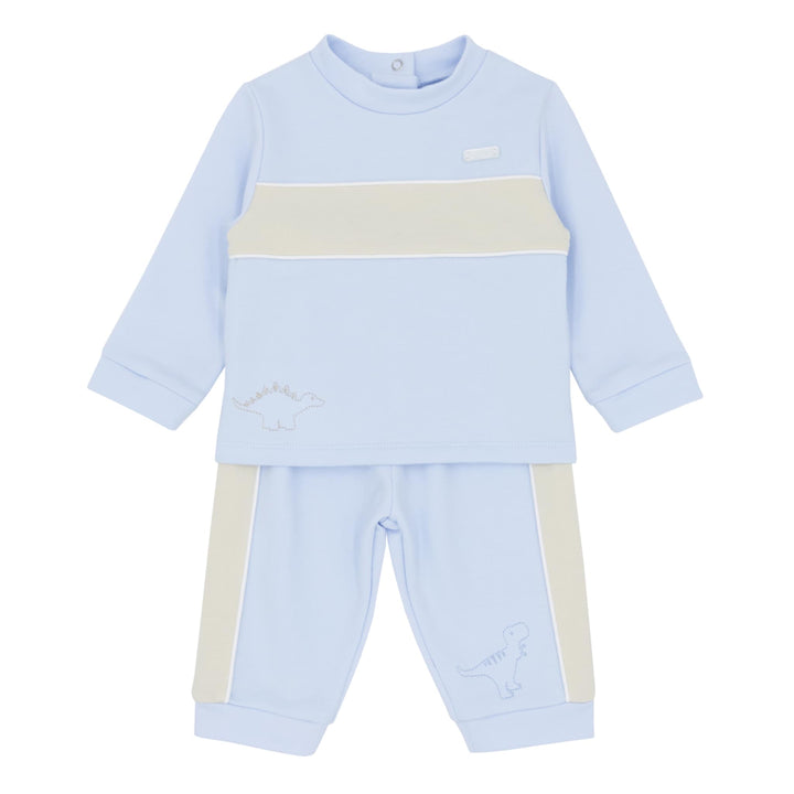 Boys Blue & Beige 2 Piece Tracksuit Set - AM0014