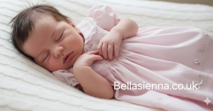 Sarah Louise Pink Smocked Dress With Lace trim Collar And Sleeves - 011452