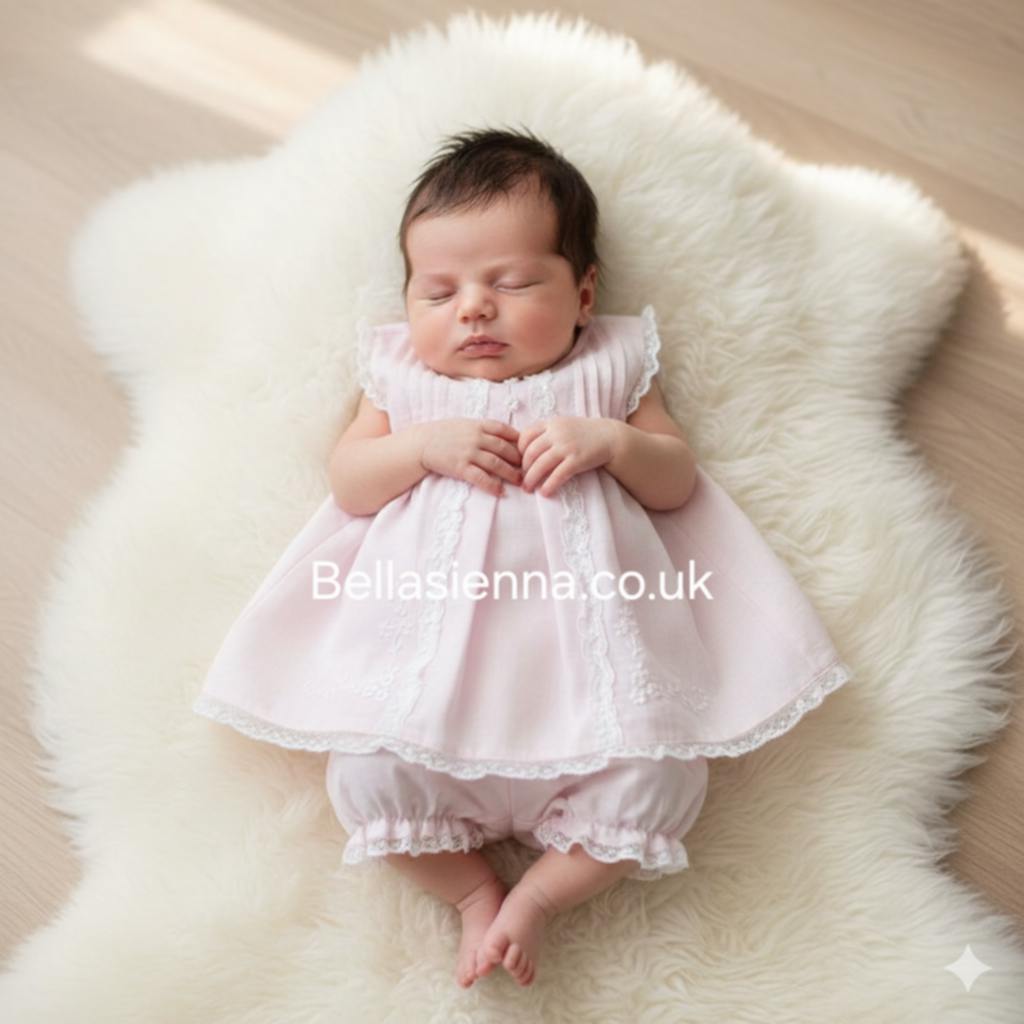 Sarah Louise Pink Baby Dress Set 011463