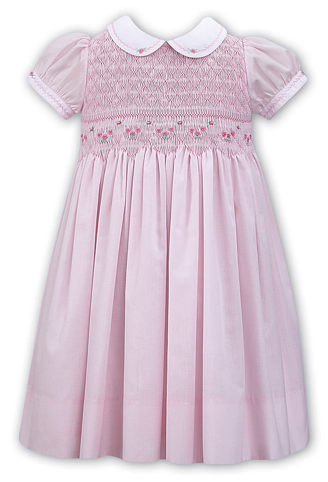 Sarah Louise Pink Smocked Dress 011498