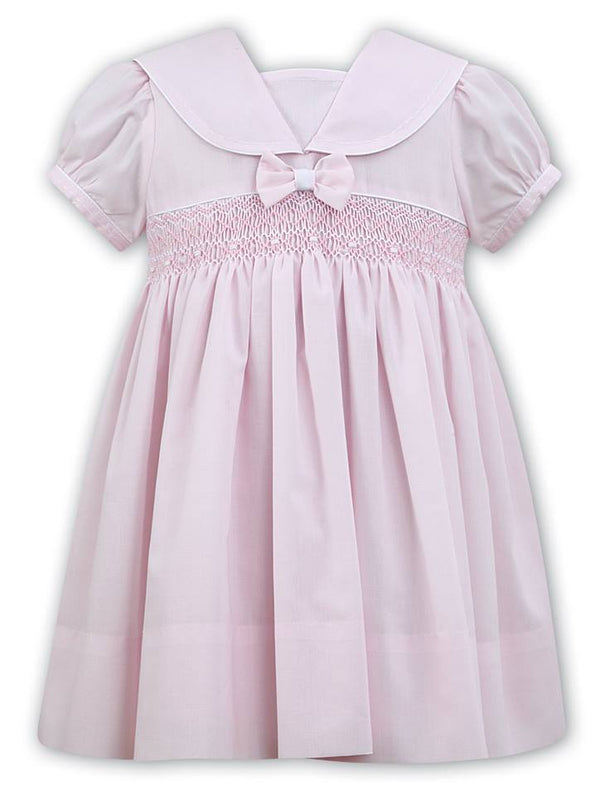 Sarah Louise Girls Pink Smocked Dress 011504
