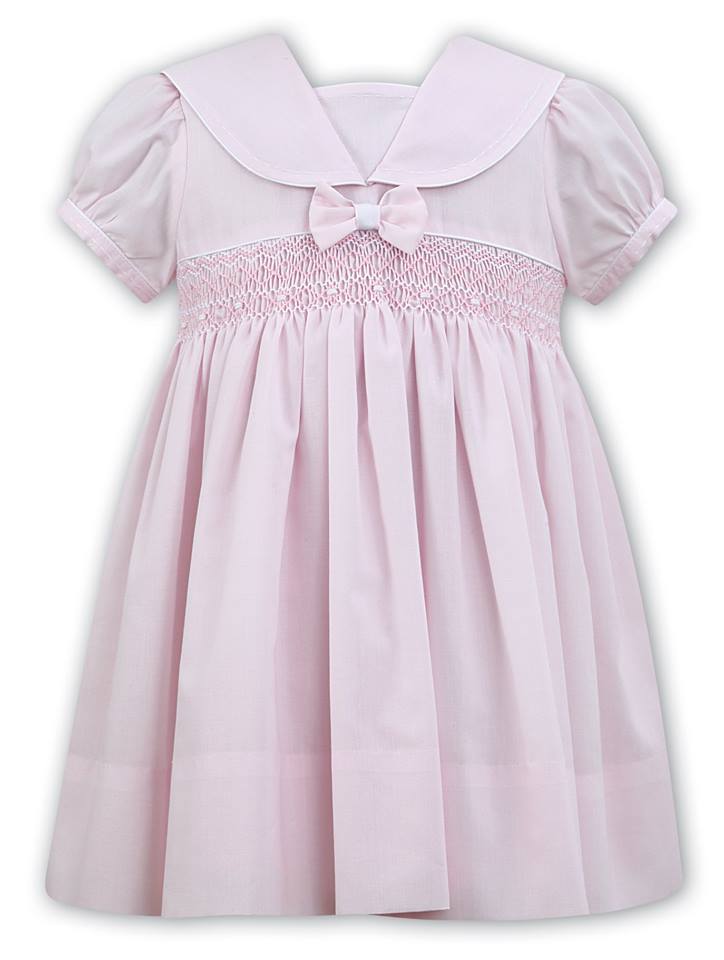Sarah Louise Girls Pink Smocked Dress 011504