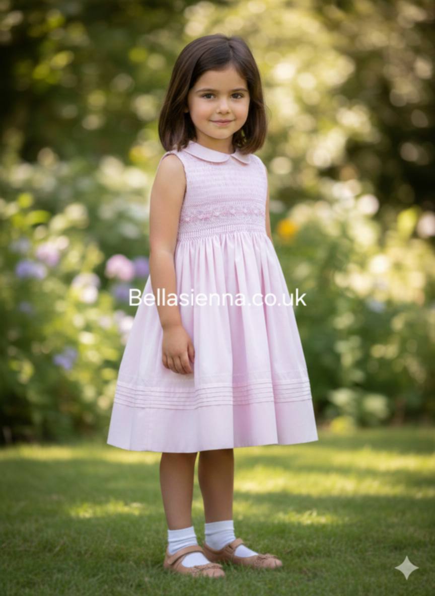 Sarah Louise Girls Smocked Sleeveless Summer Dress 011506