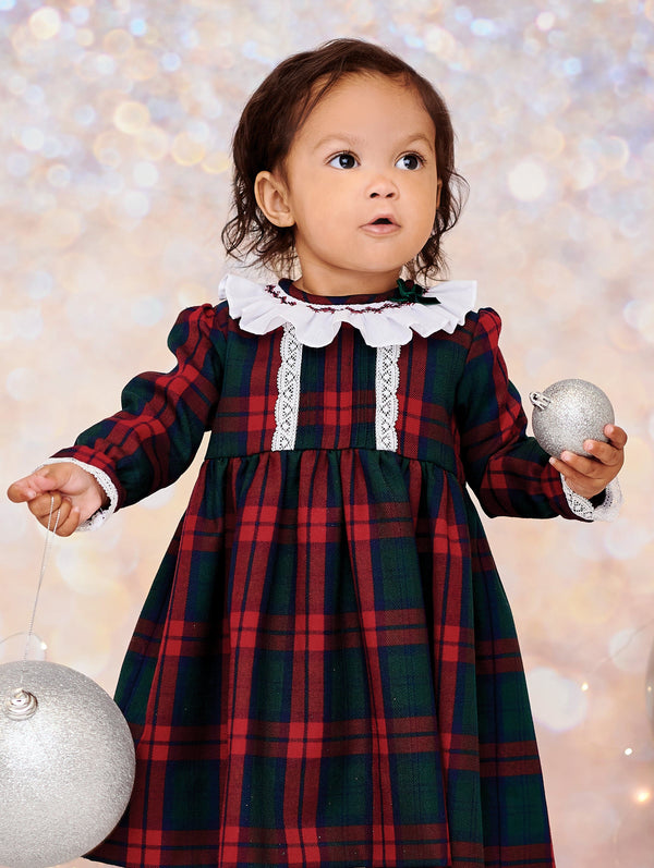 Sarah Louise Red Tartan Dress - 013136