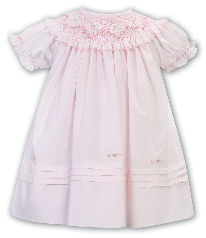 Sarah Louise Pink Hand Smocked Dress - 013204