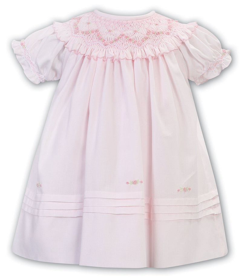 Sarah Louise Pink Hand Smocked Dress - 013204