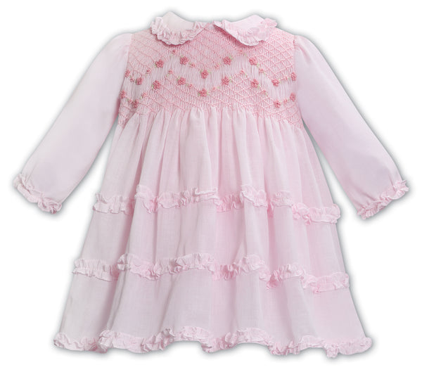Sarah Louise Pink Hand Smocked Dress - 013369