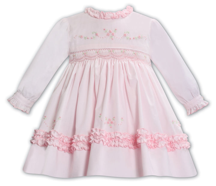 Sarah Louise Pink Hand Smocked Dress - 013375