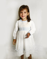 Sarah Louise White Hand Smocked Dress - 013386