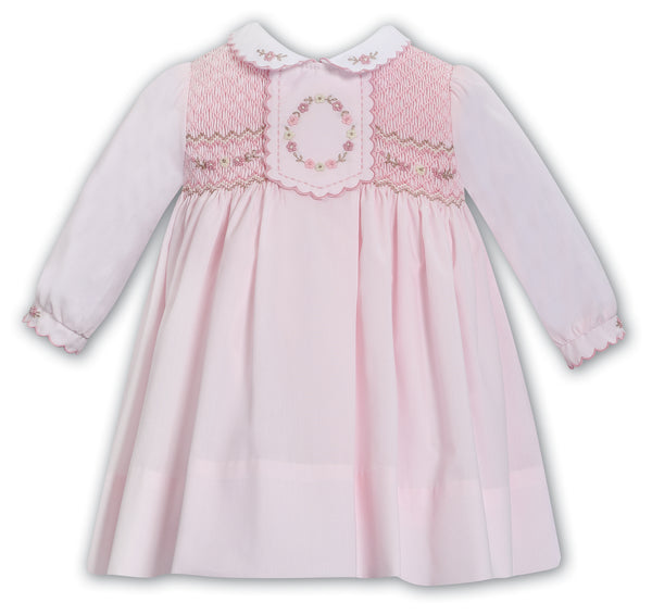 Sarah Louise Pink Hand Smocked Dress - 013685