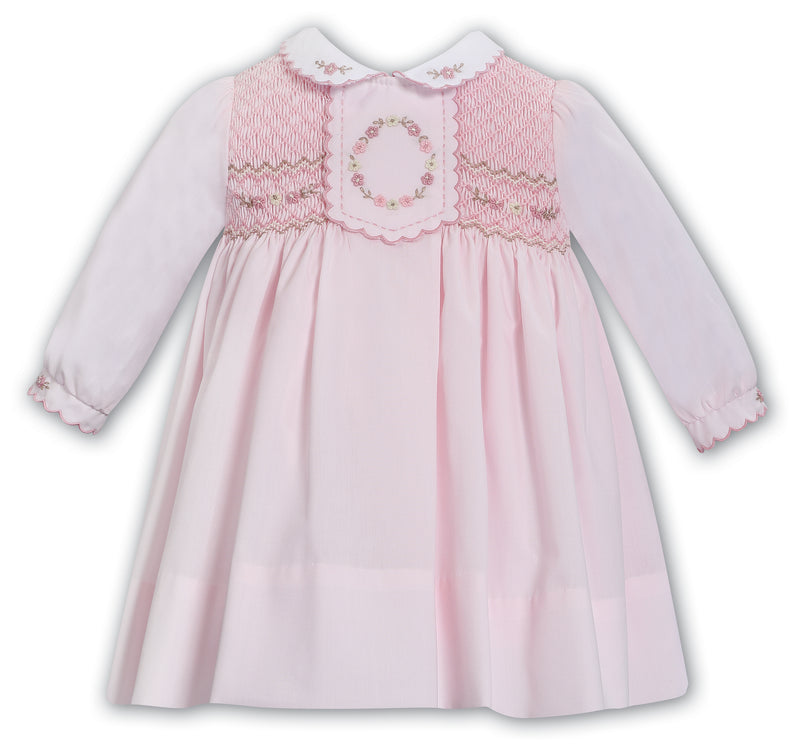 Sarah Louise Pink Hand Smocked Dress - 013685