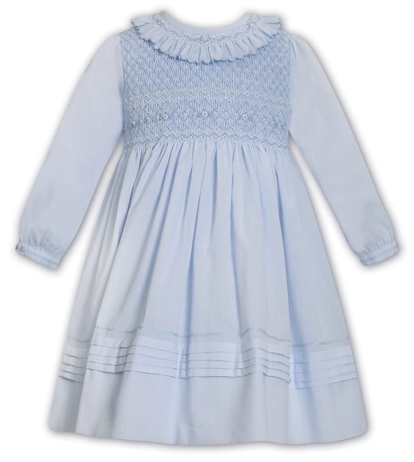 Sarah Louise Blue Hand Smocked Dress - 013690