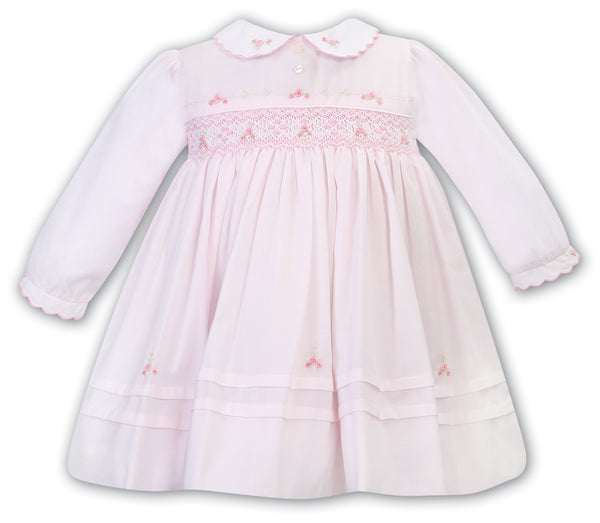 Sarah Louise Pink Hand Smocked Dress - 013699