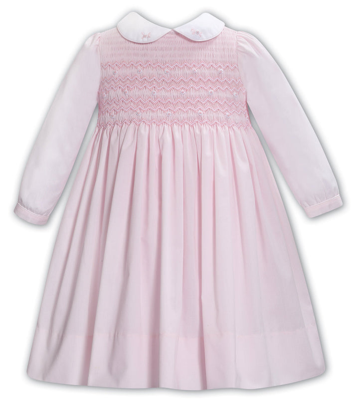 Sarah Louise Pink Hand Smocked Dress - 013702