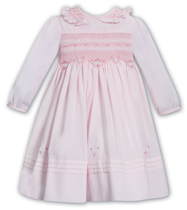 Sarah Louise Pink Hand Smocked Dress - 013714