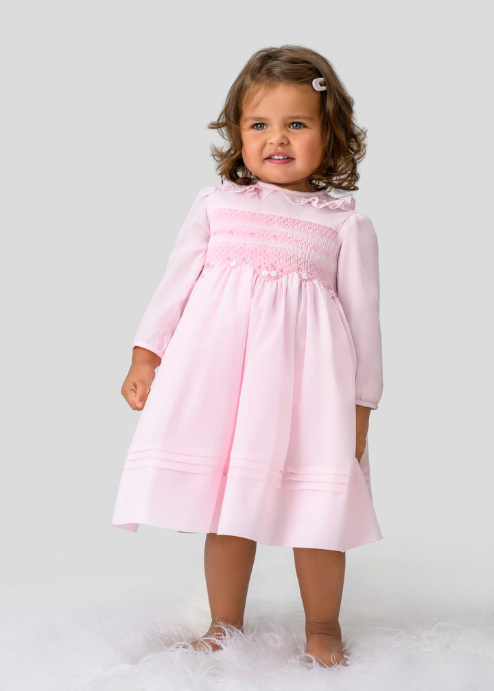 Sarah Louise Pink Hand Smocked Dress - 013714
