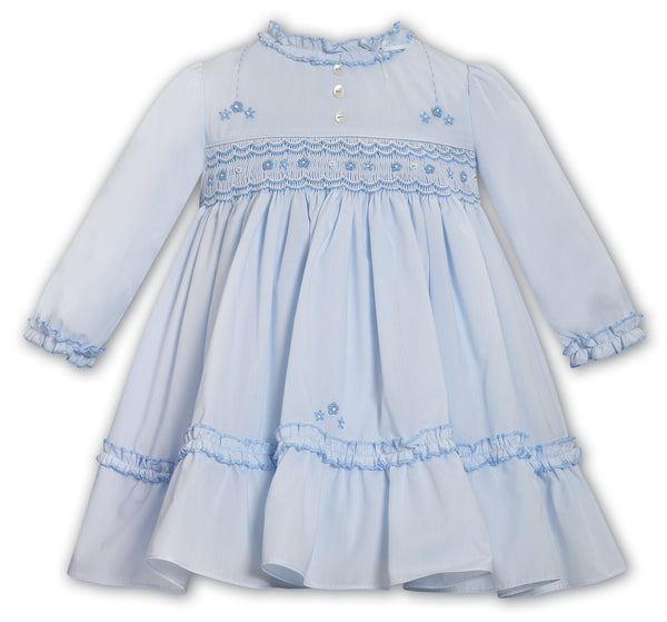 Sarah Louise Blue Hand Smocked Dress - 013783