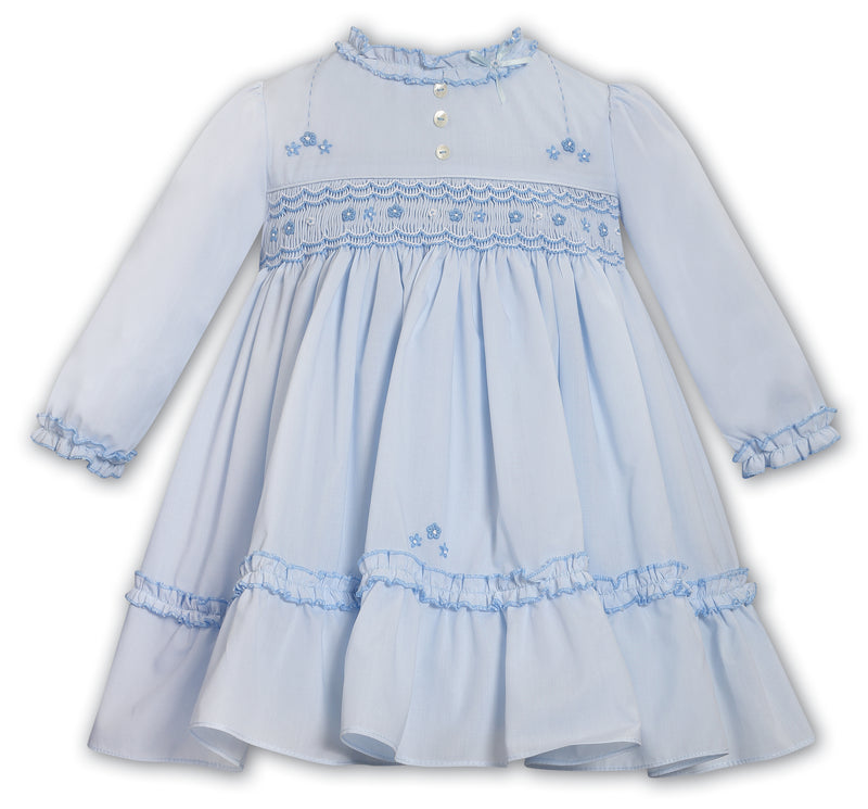 Sarah Louise Blue Hand Smocked Dress - 013783