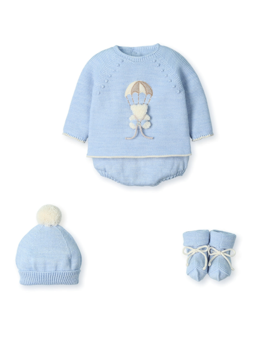 0229 - Baby Four Piece outfit "BEAR IN A PARACHUTE" - 36 - Nube