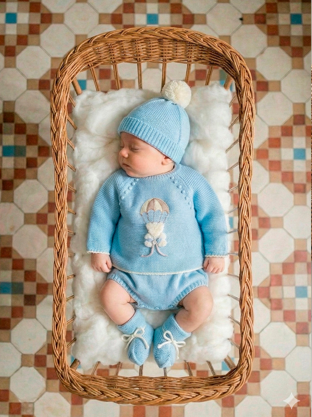 0229 - Baby Four Piece outfit "BEAR IN A PARACHUTE" - 36 - Nube